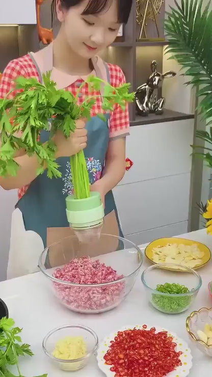 Multipurpose 4‑in‑1 Handheld Electric Vegetable Cutter Set