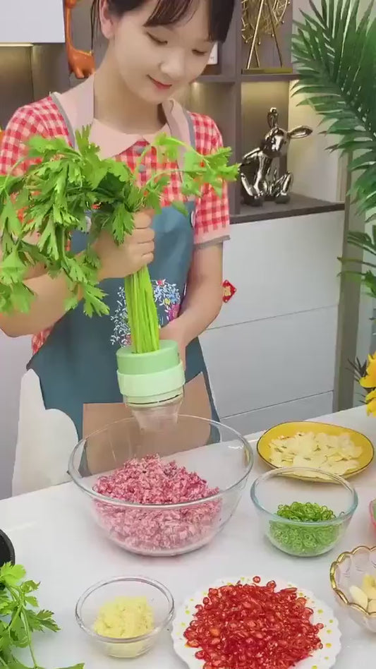 Multipurpose 4‑in‑1 Handheld Electric Vegetable Cutter Set